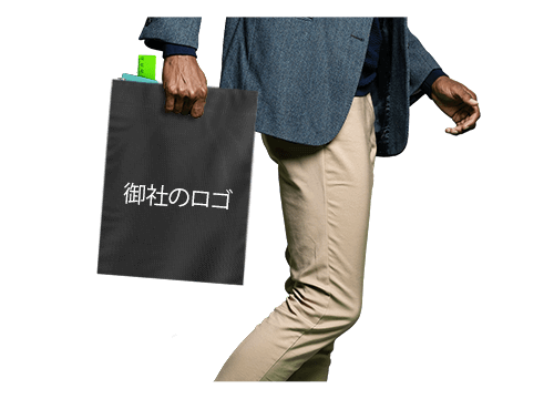 コンパクト - ロゴ入りダイカット・ショッピングバッグ