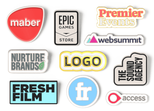 エナメルバッジ - ロゴプリント付きカスタム・エナメル・ピン エナメルバッジ - ロゴプリント付きカスタム・エナメル・ピン