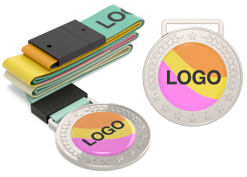 ピュア - ロゴプリント付きカスタム・メダル