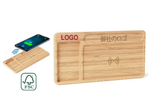 エコ・デスク - ロゴ入りワイヤレス充電器 エコ・デスク - ロゴ入りワイヤレス充電器