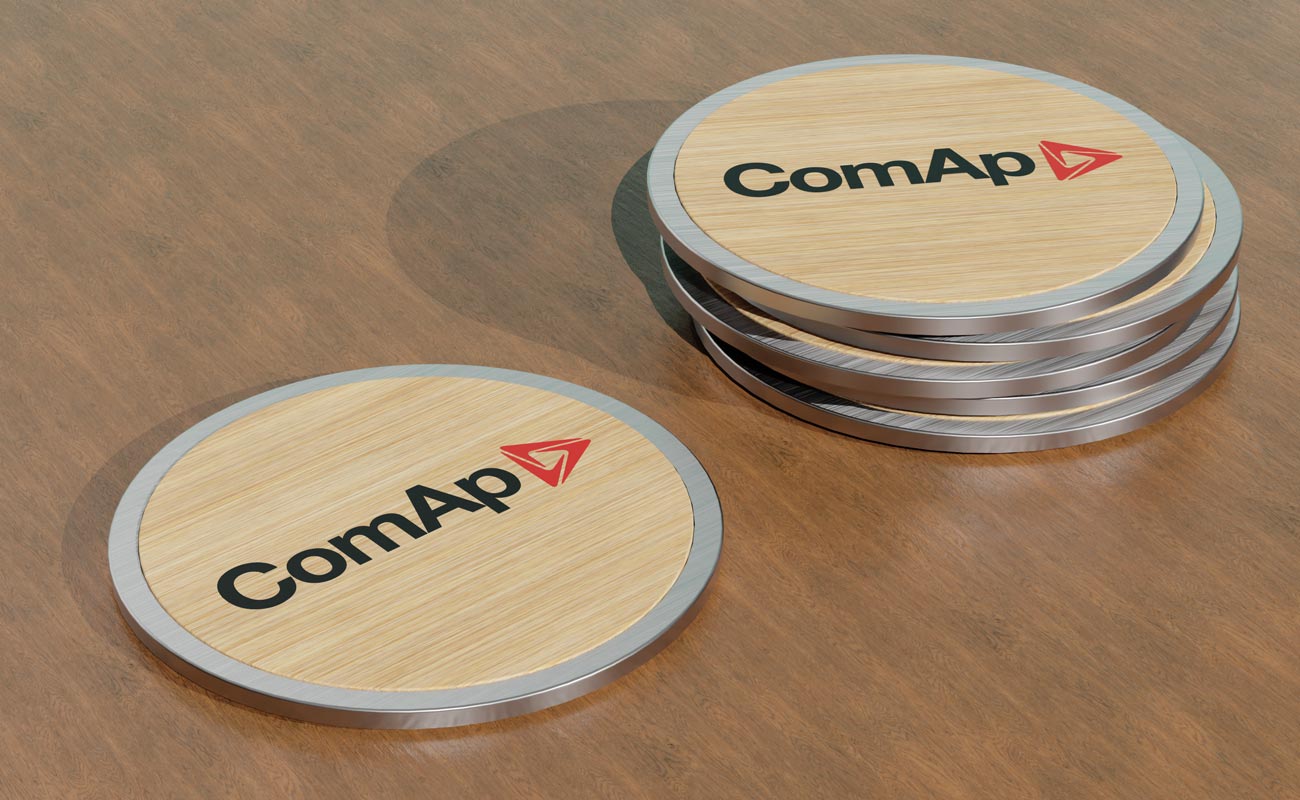 ベース - プロモーション用カスタマイズ 竹製コースター gallery thumbnail