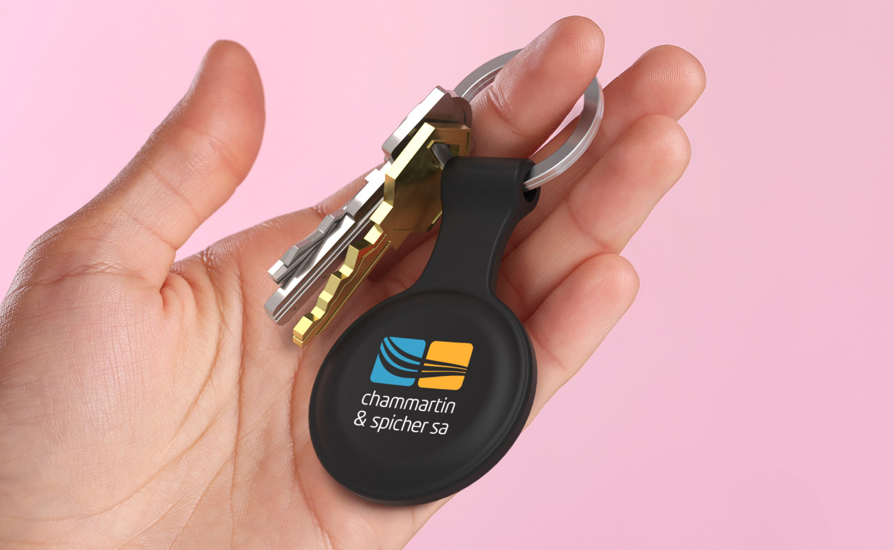 Cradle - ロゴ入りオリジナルAirTag用カバー gallery thumbnail