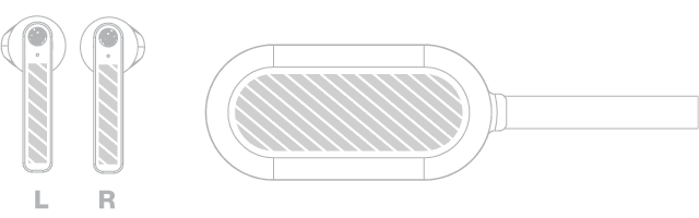 イヤフォン スクリーン印刷