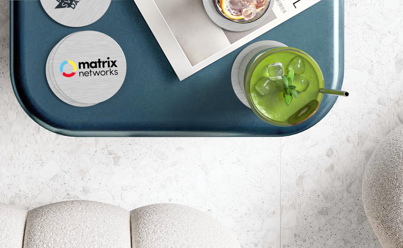 ディスク - ロゴ・プリント付きアルミニウム・コースター gallery thumbnail