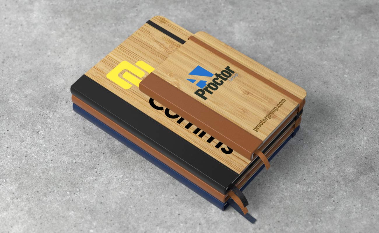 グローブ - 販促用ロゴ入り竹ノート gallery thumbnail