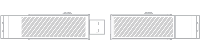 USBメモリ スクリーン印刷