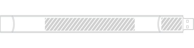 USBリストバンド スクリーン印刷